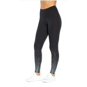Marika 27" Black Ombré Foil Women's Shimmer High Rise Legging